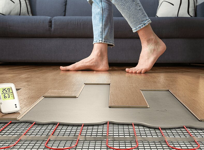 Underfloor heating installation by George Ayres Plumbing